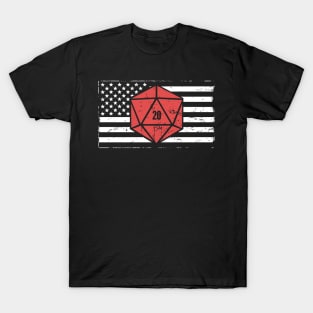 American Flag | d20 Roleplaying Game Graphic T-Shirt